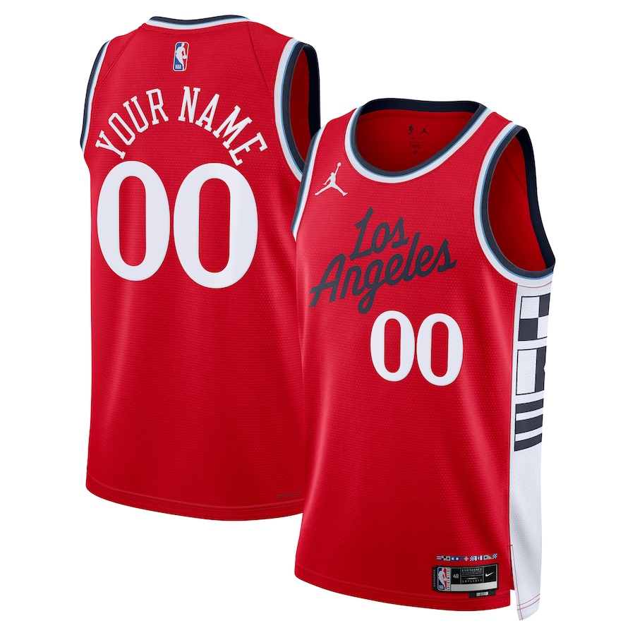 Men Los Angeles Clippers Jordan Brand Red 2024-25 Custom Swingman NBA Jersey->customized nba jersey->Custom Jersey